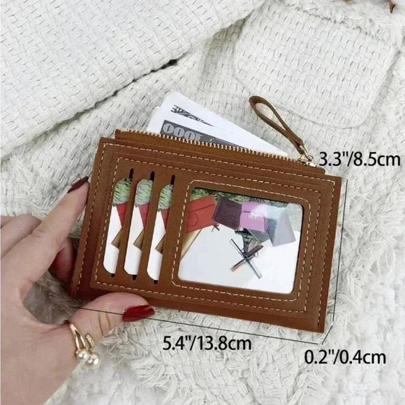 ⚠️Clearance Brown And White Slim Cardholder / Wallet - Picture 2 of 4